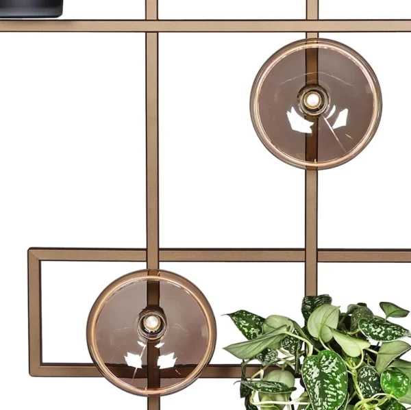 decoratief_metalen_wandre_1.webp Sale Straluma Decoratief metalen wandrek inclusief potten