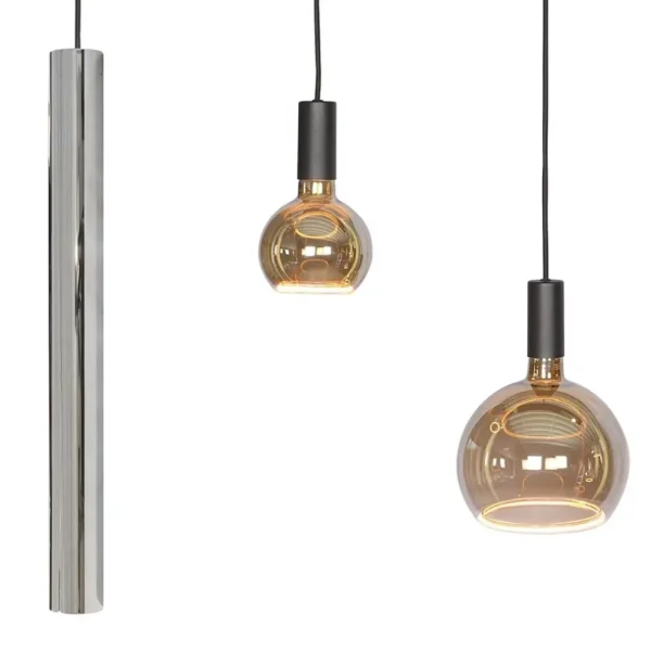 design_hanglamp_lichts_zw_2.webp Cheap Straluma Design hanglamp 7-lichts zwart met nikkel