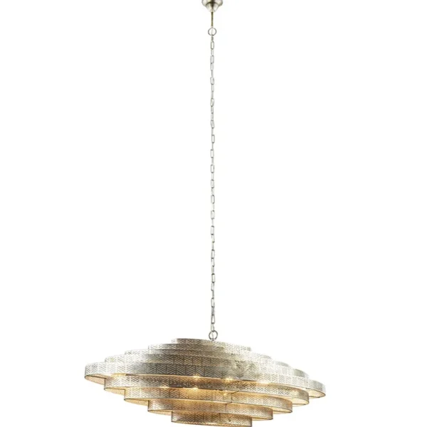 design_hanglamp_ovaal_oud_1.webp Fashion Straluma Design hanglamp ovaal oud zilver
