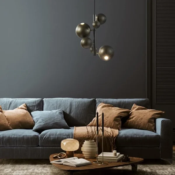 Best Sale Straluma Design hanglamp zwart met platinum bollen 2L