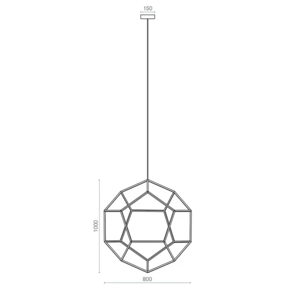 Flash Sale Straluma Design LED hanglamp goud 80x100 cm