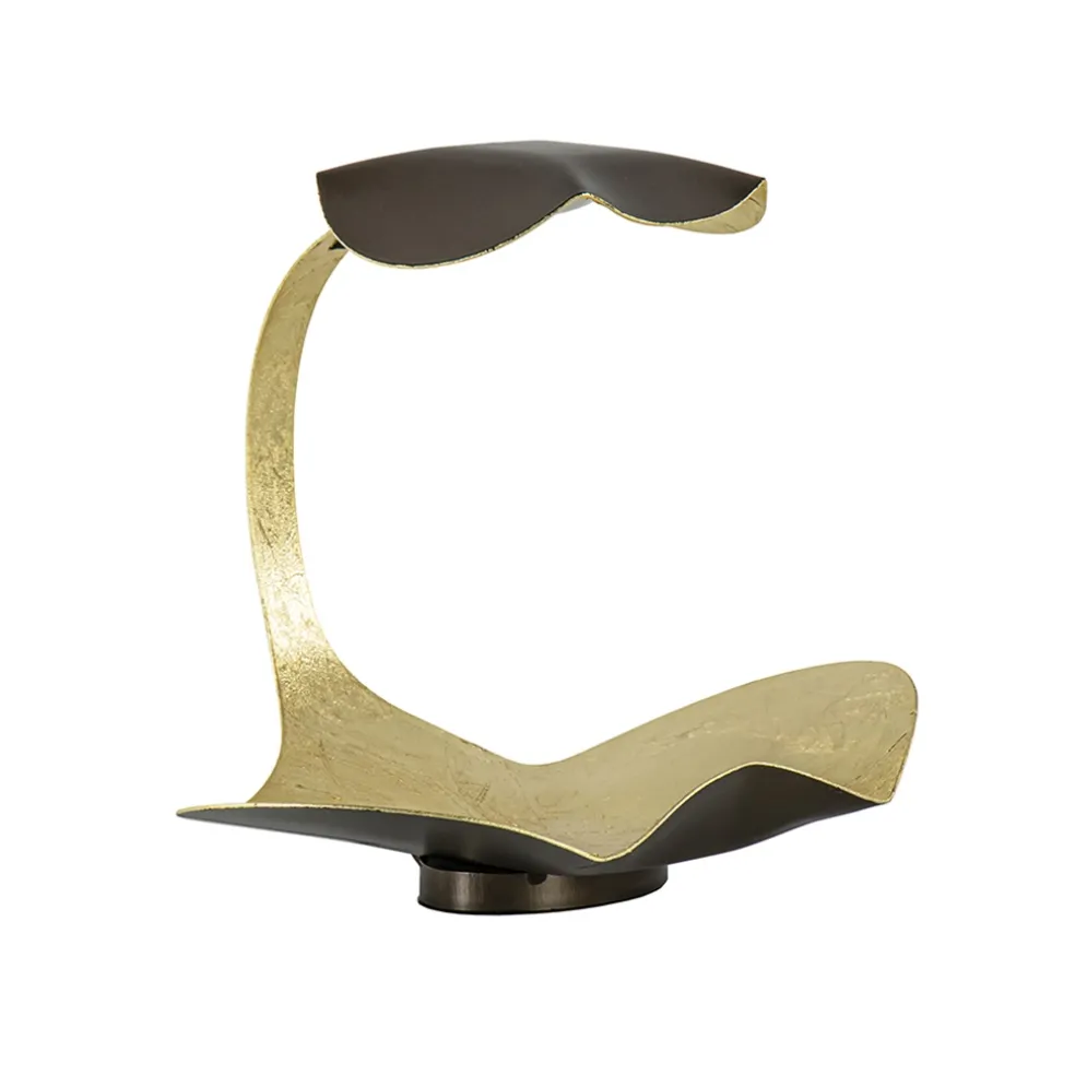 design_led_tafellamp_bron_0.webp Best Straluma Design LED Tafellamp brons met goldleaf