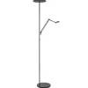 design_led_uplighter_met__0.webp New Straluma Design LED uplighter met leesarm zwart geborsteld staal