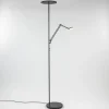 design_led_uplighter_met__1.webp New Straluma Design LED uplighter met leesarm zwart geborsteld staal
