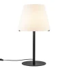 Best Straluma Design tafellamp mat zwart met witte glazen kap