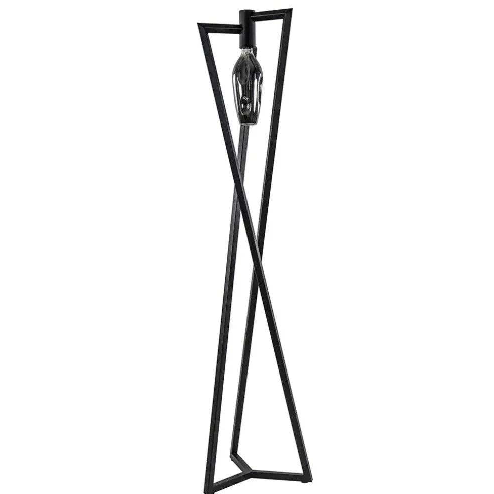 Hot Straluma Design vloerlamp Taranto zwart metaal dimbaar