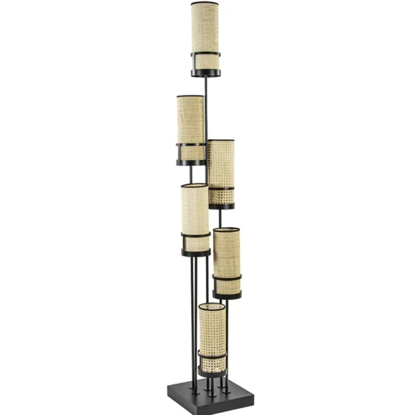 design_vloerlamp_zwart_me_0.webp Online Straluma Design vloerlamp zwart met webbing kappen