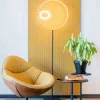 Hot Straluma Design vloerlamp zwart met dubbele LED ring