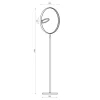 Hot Straluma Design vloerlamp zwart met dubbele LED ring