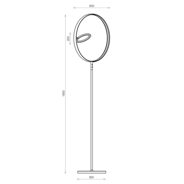 Hot Straluma Design vloerlamp zwart met dubbele LED ring