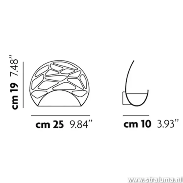 design_wandlamp_kelly_led_2.webp Best Sale Straluma Design wandlamp Kelly LED brons