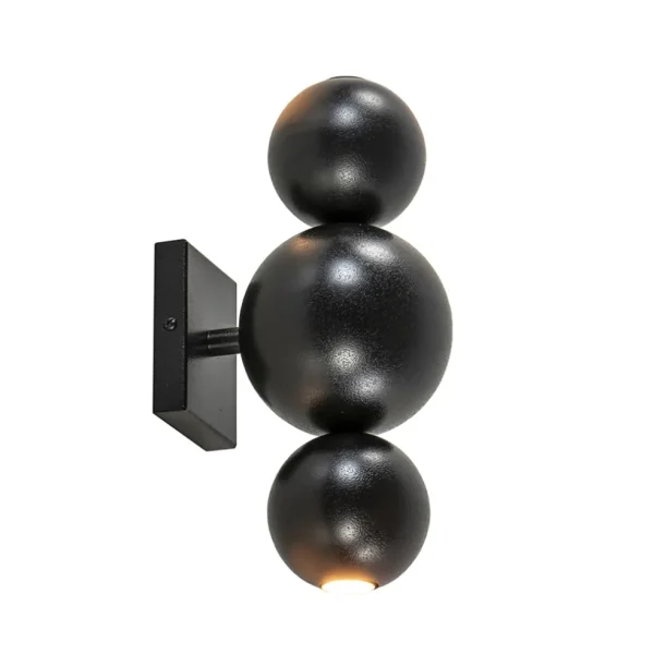 design_wandlamp_textured__1.webp Sale Straluma Design wandlamp textured black inclusief LED