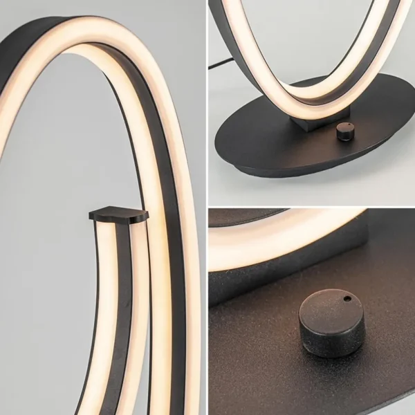 dimbare_led_tafellamp_mat_3.webp Hot Straluma Dimbare LED tafellamp mat zwart ovaal