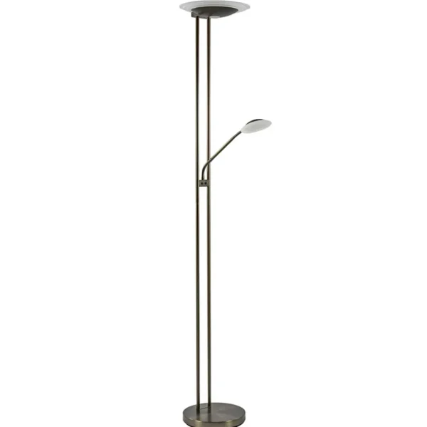 dimbare_led_uplighter_met_0-1.webp Clearance Straluma Dimbare LED uplighter met leeslamp donker brons