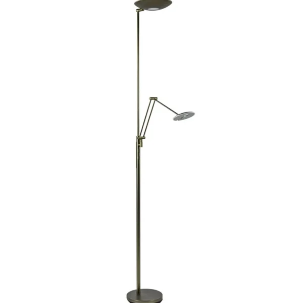 dimbare_led_uplighter_met_0.webp Sale Straluma Dimbare LED uplighter met leeslamp donker brons