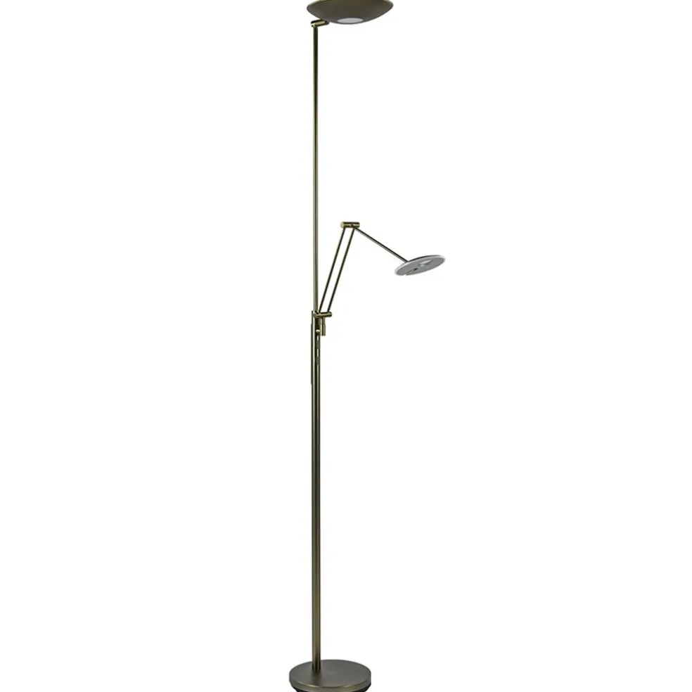 dimbare_led_uplighter_met_0.webp Sale Straluma Dimbare LED uplighter met leeslamp donker brons