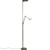 dimbare_led_uplighter_met_1.webp Sale Straluma Dimbare LED uplighter met leeslamp donker brons