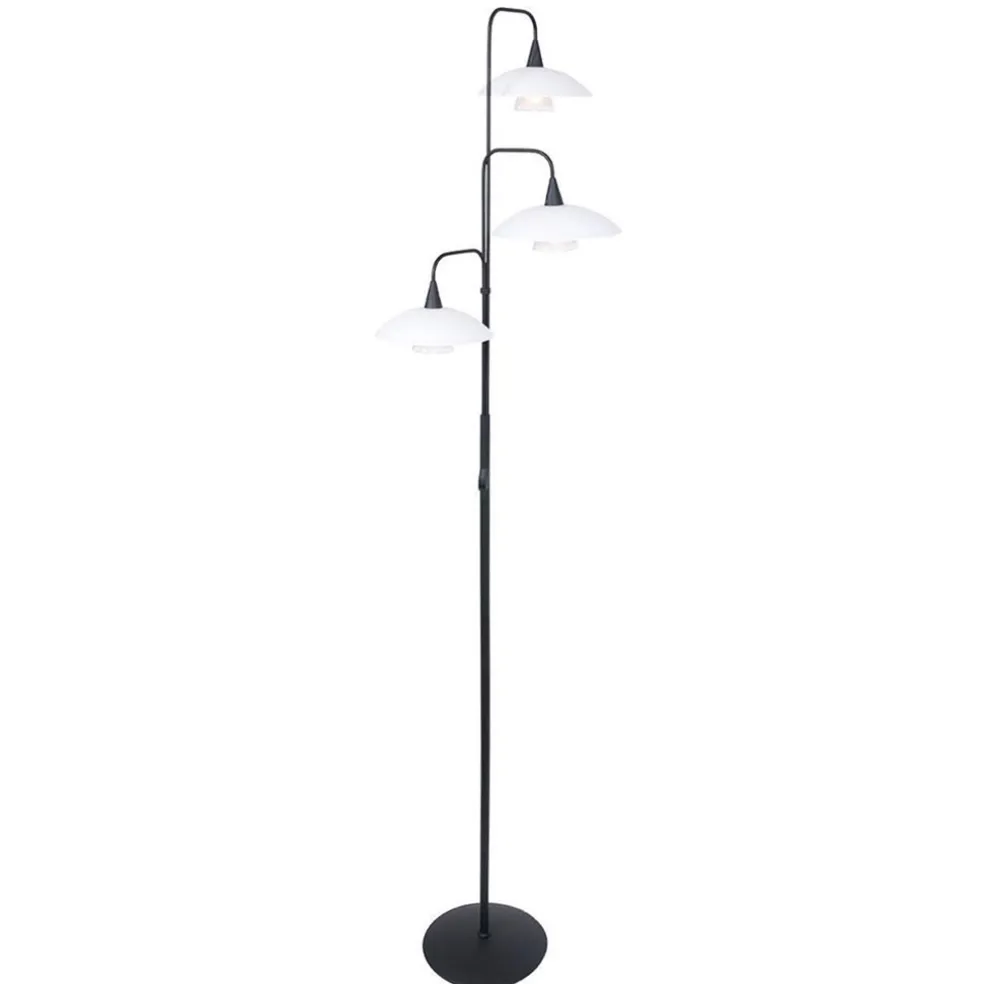 Cheap Straluma Dimbare LED vloerlamp zwart met witte schotels