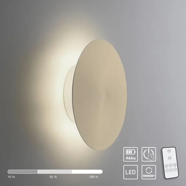 dimbare_led_wandlamp_op_a_1.webp Outlet Straluma Dimbare LED wandlamp op accu goud