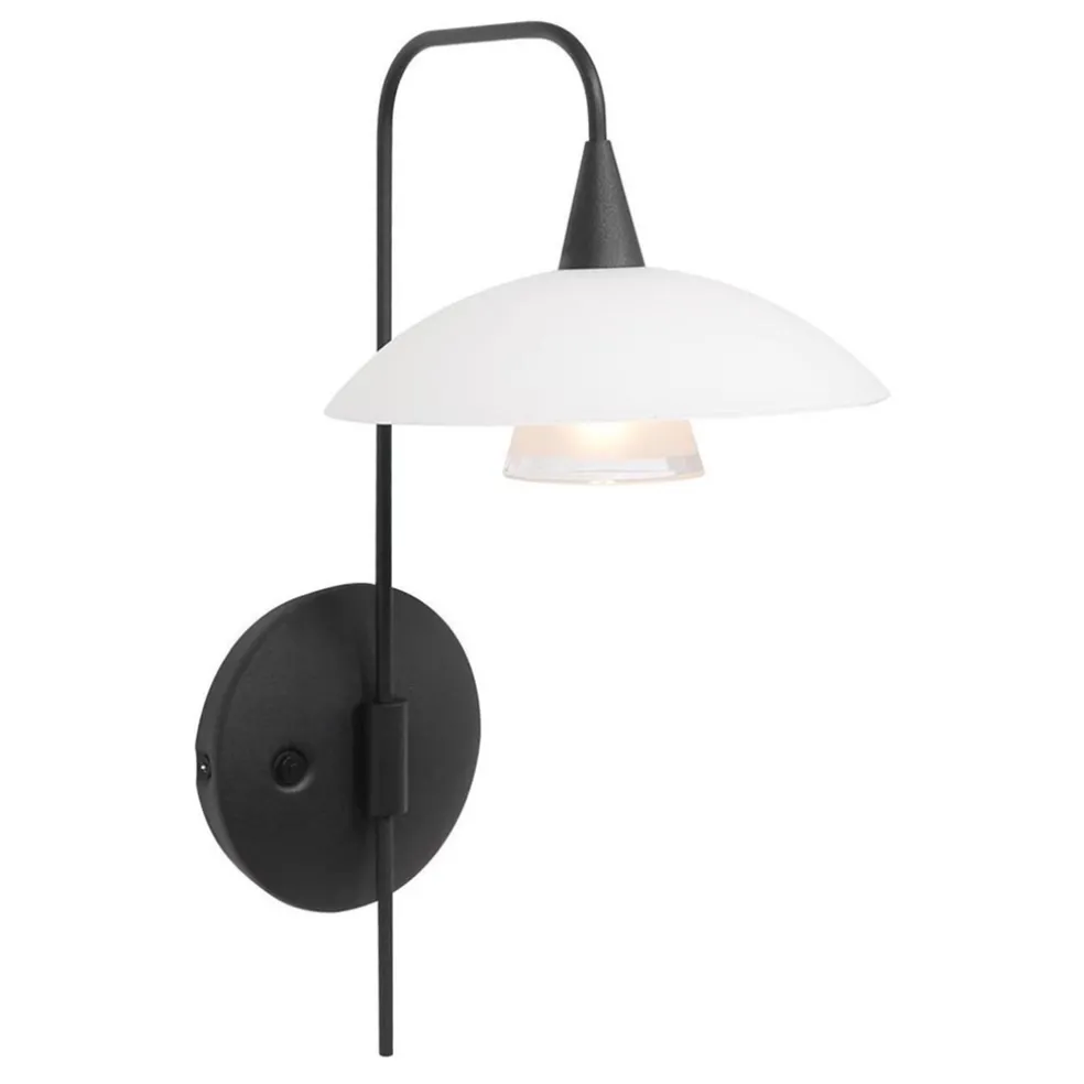 dimbare_led_wandlamp_zwar_0.webp Cheap Straluma Dimbare LED wandlamp zwart met witte schotel