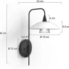 dimbare_led_wandlamp_zwar_3.webp Cheap Straluma Dimbare LED wandlamp zwart met witte schotel