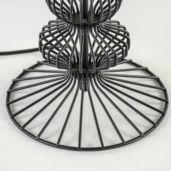 draad_tafellamp_zwart_met_2.webp Discount Straluma Draad tafellamp zwart met cilinder kap