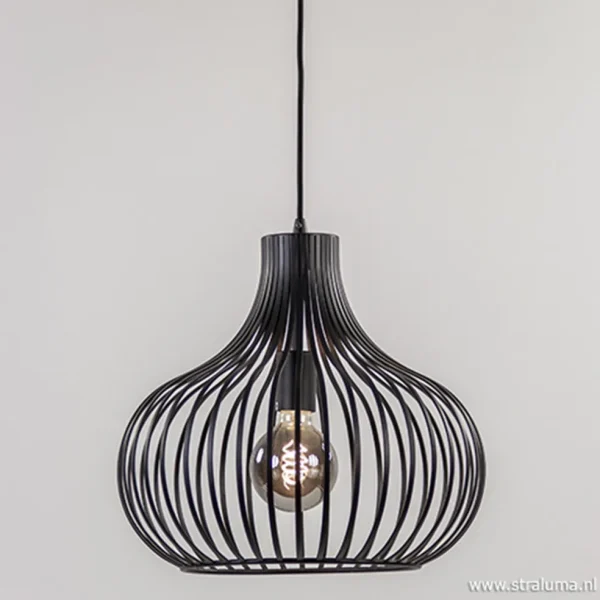 draadhanglamp_medium_zwar_1.webp Best Straluma Draadhanglamp medium zwart 38cm