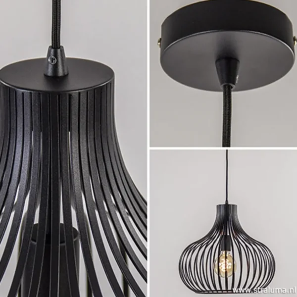 draadhanglamp_medium_zwar_3.webp Best Straluma Draadhanglamp medium zwart 38cm