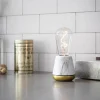 Clearance Straluma Draadloze tafellamp wit marmer met heldere lichtbron dimbaar