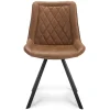 Store Straluma Eetkamerstoel microleder Bull camel met zwarte poot