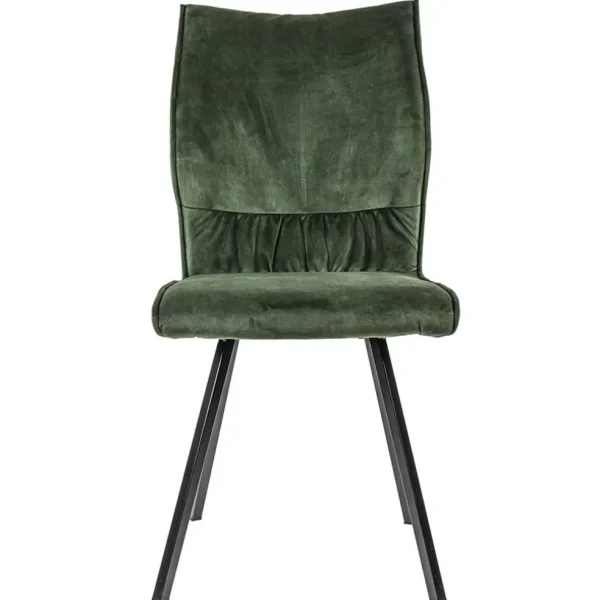 eetkamerstoel_velvet_groe_1.webp Sale Straluma Eetkamerstoel velvet groen met zwart