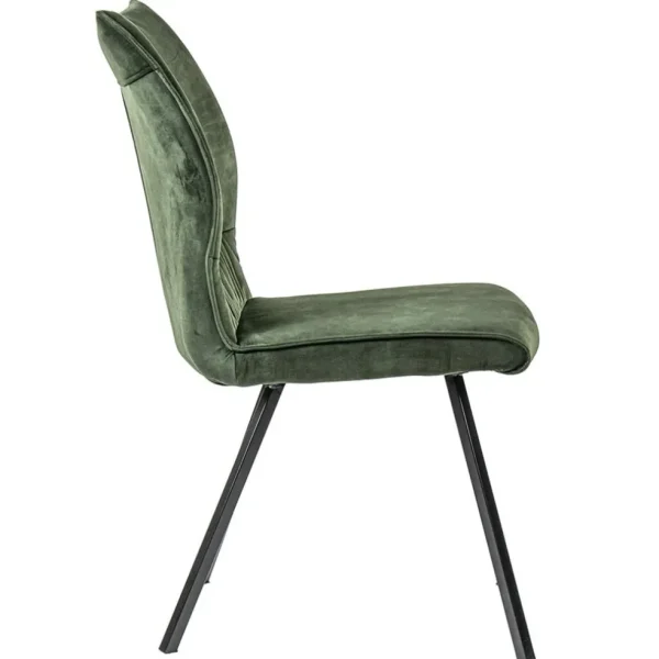 eetkamerstoel_velvet_groe_2.webp Sale Straluma Eetkamerstoel velvet groen met zwart