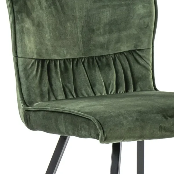 eetkamerstoel_velvet_groe_3.webp Sale Straluma Eetkamerstoel velvet groen met zwart