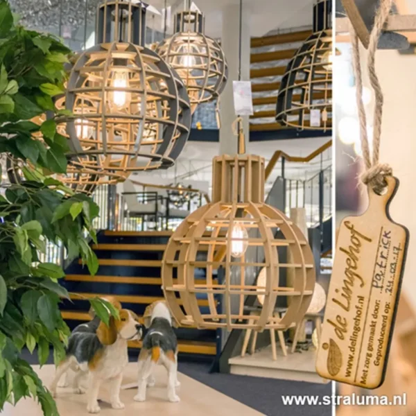 eettafel_hanglamp_globe_l_3.webp Outlet Straluma Eettafel hanglamp Globe Lingehof hout
