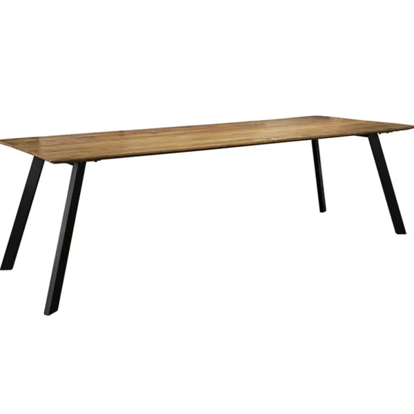 eettafel_mangohout_met_zw_0.webp Sale Straluma Eettafel mangohout met zwarte poot 240x90 cm
