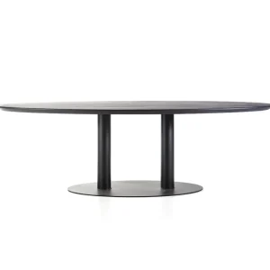 eettafel_ovaal_zwart_eike_0.webp Cheap Straluma Eettafel ovaal zwart eiken met metalen poot 300x120 cm