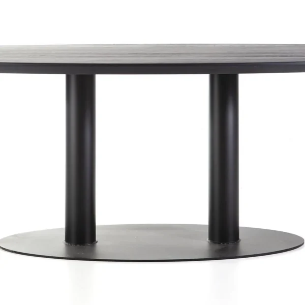 Cheap Straluma Eettafel ovaal zwart eiken met metalen poot 300x120 cm