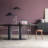 Cheap Straluma Eettafel ovaal zwart eiken met metalen poot 300x120 cm