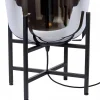 Outlet Straluma Elegante tafellamp zwart frame met smoke glazen kap