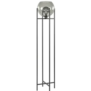 frame_vloerlamp_mat_zwart_0.webp Flash Sale Straluma Frame vloerlamp mat zwart met smoke glazen bol