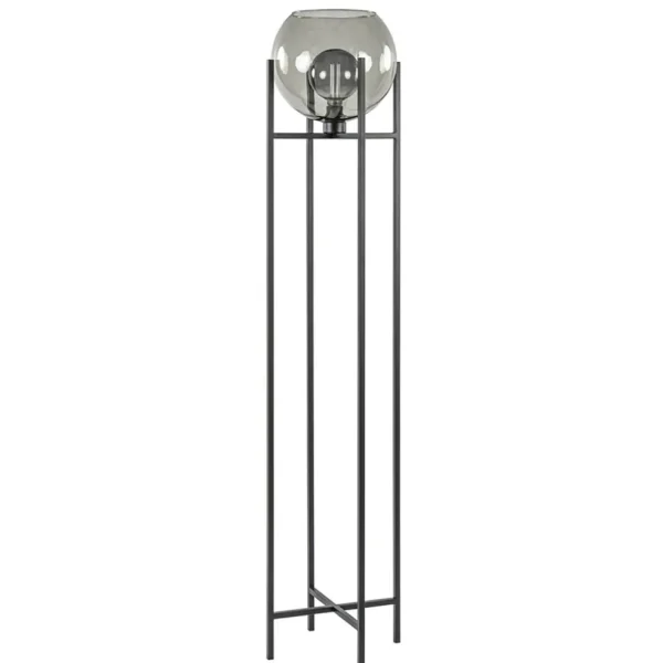 frame_vloerlamp_mat_zwart_0.webp Flash Sale Straluma Frame vloerlamp mat zwart met smoke glazen bol