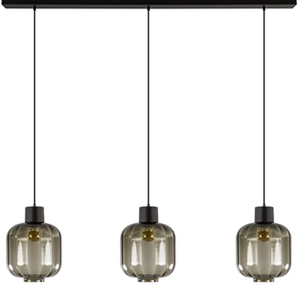 Cheap Straluma Glazen eettafelhanglamp zwart luxury