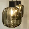 Cheap Straluma Glazen eettafelhanglamp zwart luxury