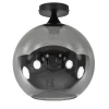 globe_plafondlamp_zwart_m_0.webp Sale Straluma Globe plafondlamp zwart met smoke/titanium glas 30 cm