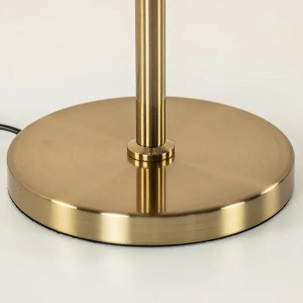Discount Straluma Gouden tafellamp met amber glazen bol 20 cm