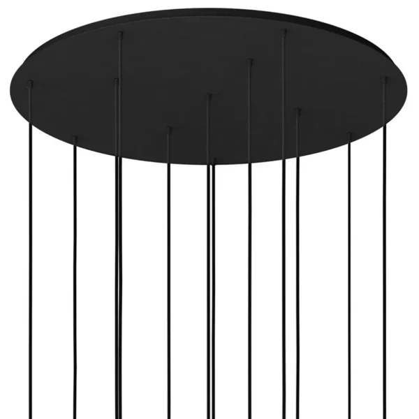 Best Straluma Grote design hanglamp / videlamp zwart Ø100 cm