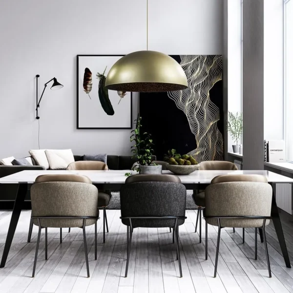 grote_design_hanglamp_koe_4.webp Online Straluma Grote design hanglamp koepel mat goud met zwart 90 cm