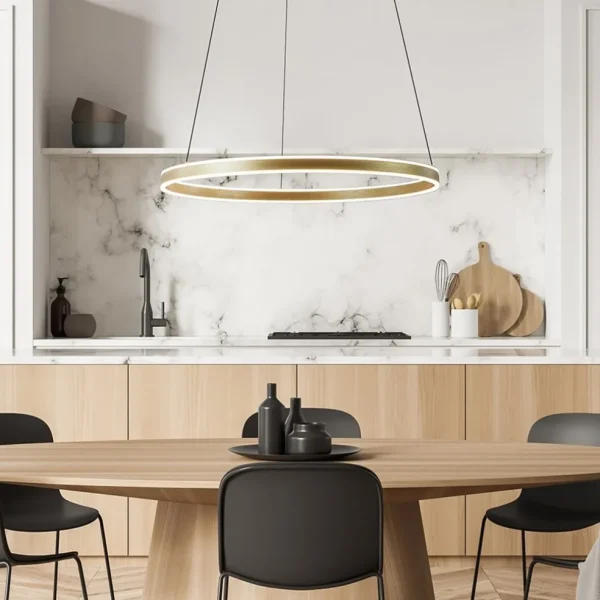 New Straluma Grote design hanglamp LED gouden ring
