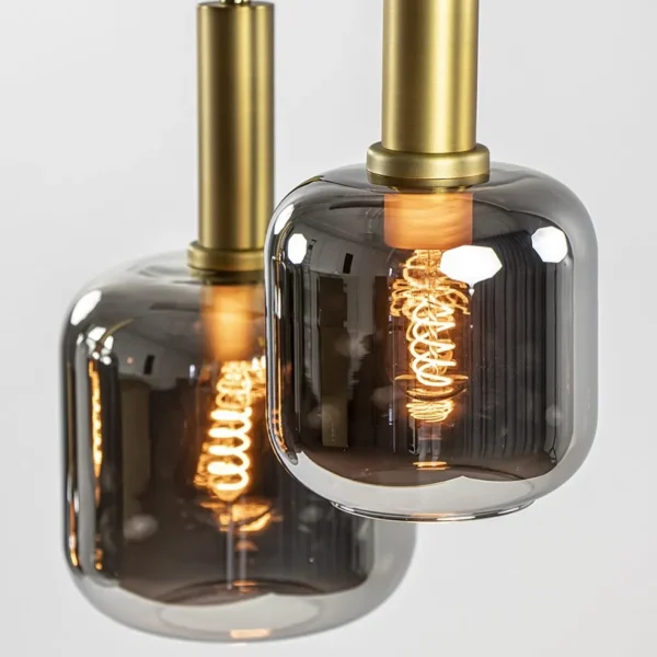 grote_hanglamp_lekar_lich_2.webp New Straluma Grote hanglamp Lekar 5-lichts antiek brons met smoke glas