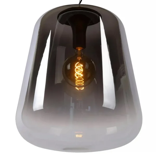 grote_hanglamp_smoke_glaz_2.webp Sale Straluma Grote hanglamp smoke glazen kap met zwart
